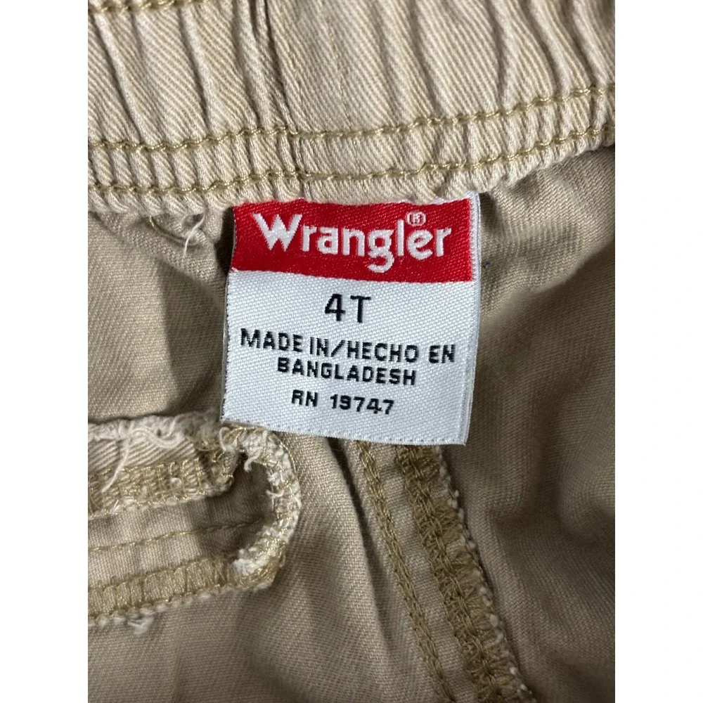 Wrangler Khaki Joggers & Carters Camo Fleece Pants Set Boys 4T W23F543TRA